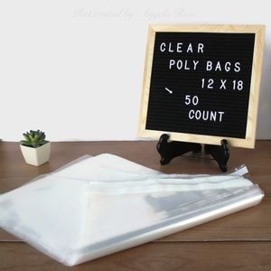 50 12 x 18 Poly Bags - Clear